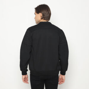 d&f Jaket CVC Hitam Cut & Swen Putih Hijau Botol