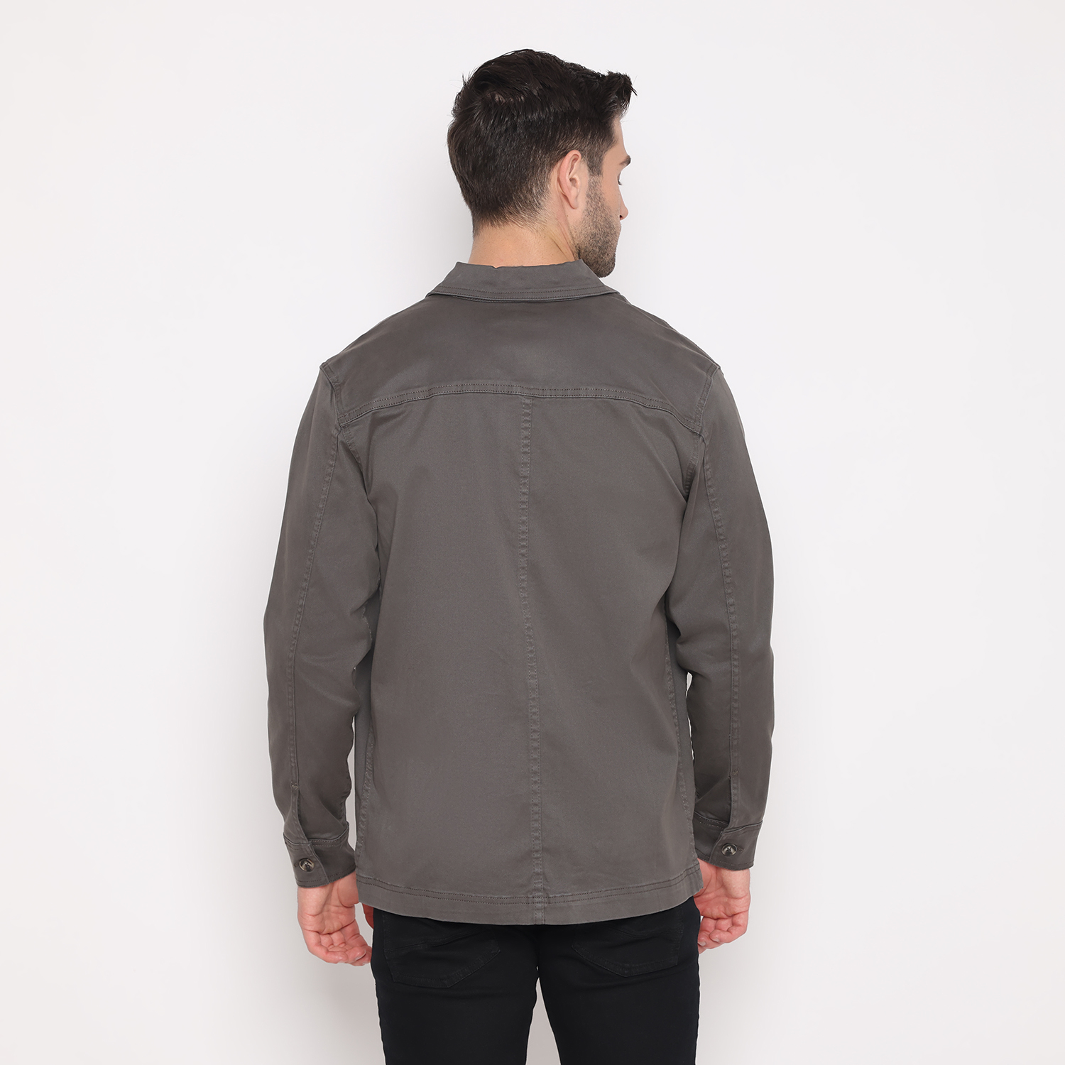 d&f Jaket Kemeja Kanvas - Stone - Image 3