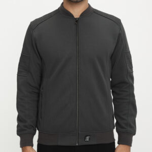 d&f Jaket pria bomber casual-abu tua