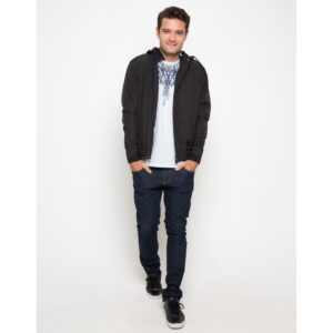 d&f Jaket pria parka - Parasut Hitam