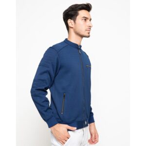 d&f Jaket pria bomber casual - Navy