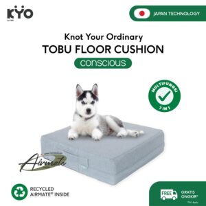 KYO Knot Your Ordinary Airmate Tobu Floor Cushion / Alas Duduk Multifungsi / Bantal Lesehan / Bantal Duduk / Bantal Lantai ( Square & Hexagonal ) - KYO Conscious