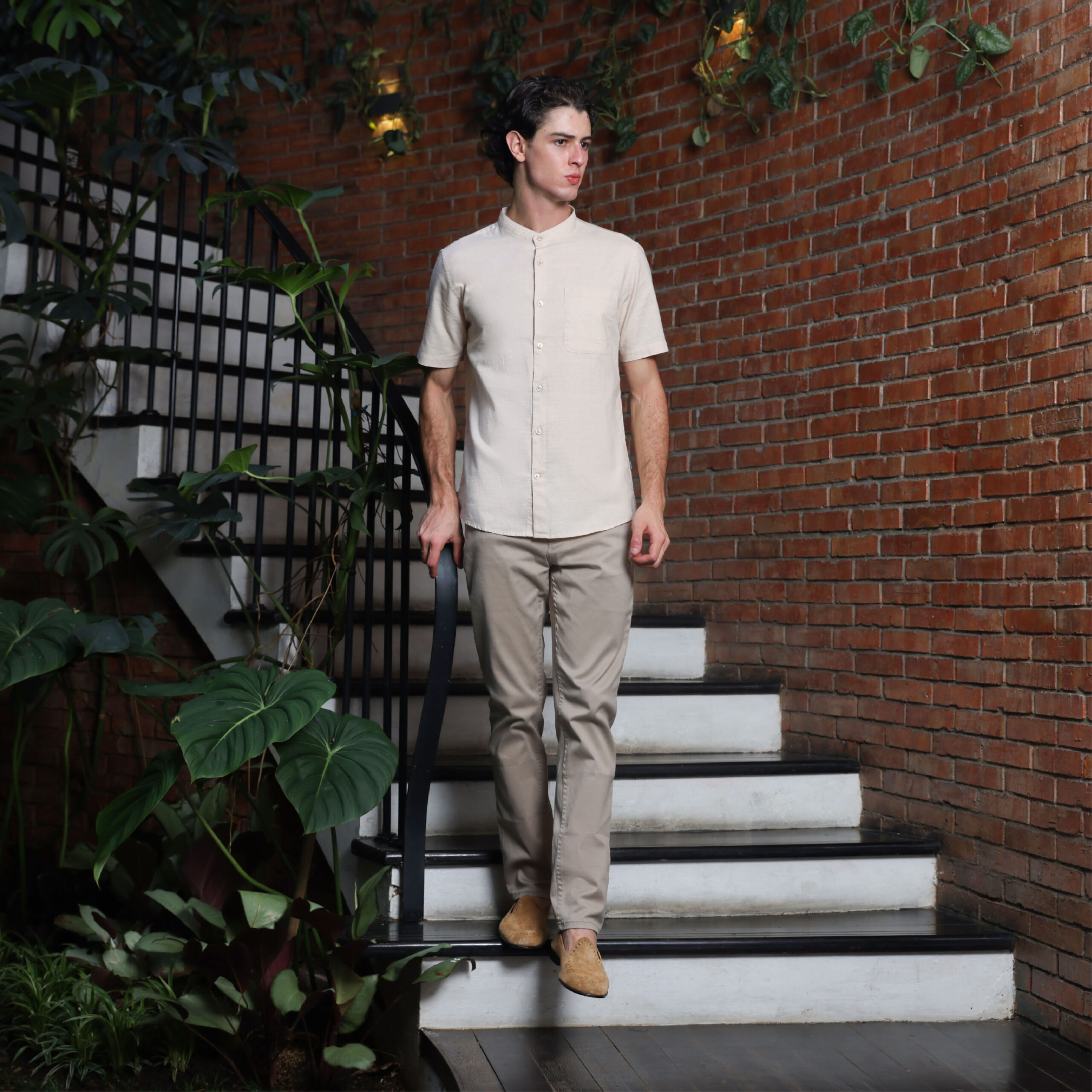 d&f x Izzue Kemeja Koko S/S Kafa – Cream - Image 3