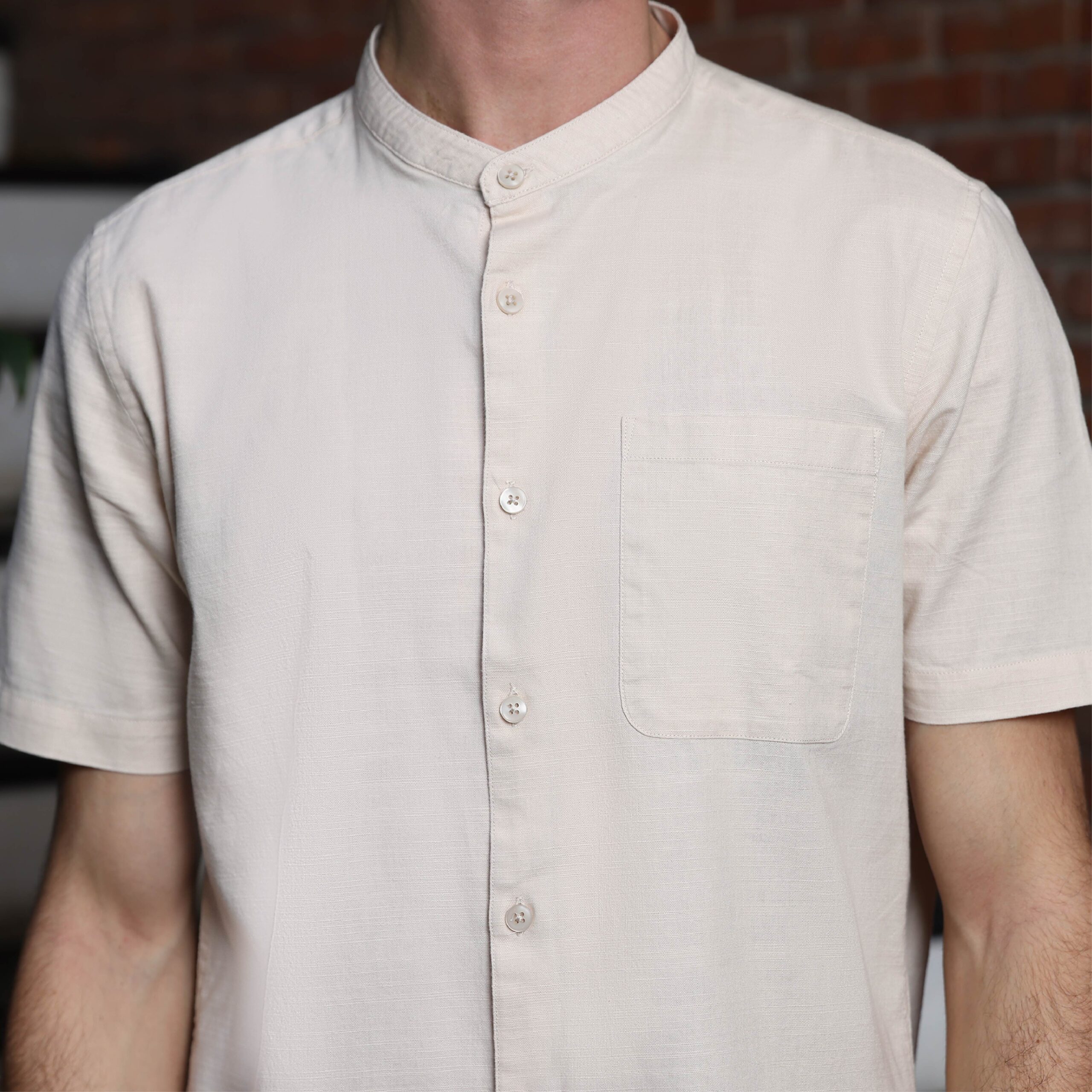 d&f x Izzue Kemeja Koko S/S Kafa – Cream - Image 2