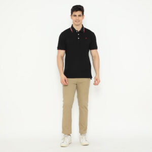 d&f Polo shirt basic - Hitam