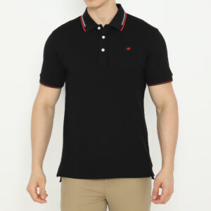 d&f Polo shirt basic - Hitam