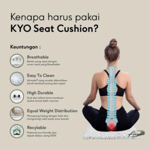 KYO Knot Your Ordinary Luca Airmate Seat Cushion / Bantal Duduk / Alas Duduk / Alas Kursi