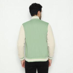 d&f CVC Jaket bomber pria - Hijau mint cream