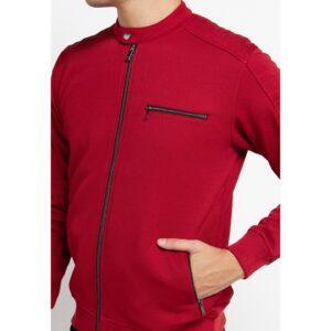 d&f Jaket pria Bomber casual - Maroon
