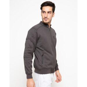 d&f CVC Jaket pria Bomber cut & sewn - Abu tua