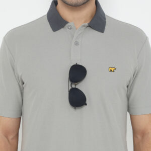 Jack Nicklaus Elantra Polo Shirt Pria Regular Fit Light Grey