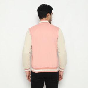 d&f CVC Jaket Bomber pria - Dusty pink cream