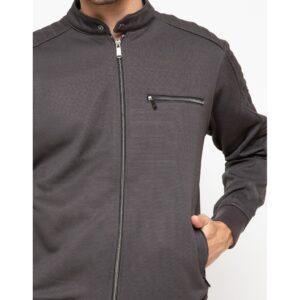 d&f CVC Jaket pria Bomber cut & sewn - Abu tua