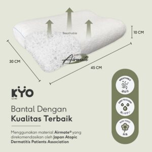 KYO Knot Your Ordinary Ergonomic Airmate Pillow Lite / Bantal Bihun / Bantal Anak / Bantal Dewasa / Bantal Tidur / Bantal Ergonomis ( Soft )