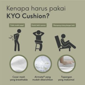 KYO Knot Your Ordinary Airmate Lucy Seat Cushion / Bantal Duduk / Alas Duduk / Alas Kursi - KYO Conscious