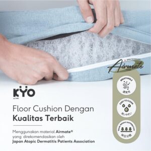 KYO Knot Your Ordinary Airmate Tobu Floor Cushion / Alas Duduk Multifungsi / Bantal Lesehan / Bantal Duduk / Bantal Lantai ( Square & Hexagonal ) - KYO Conscious