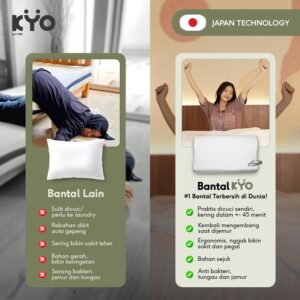 KYO Knot Your Ordinary Ergonomic Airmate Pillow Lite / Bantal Bihun / Bantal Anak / Bantal Dewasa / Bantal Tidur / Bantal Ergonomis ( Soft )