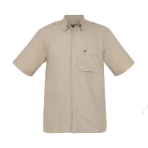 Jack Nicklaus Chester Kemeja Pria Lengan Pendek Regular Fit Light Brown