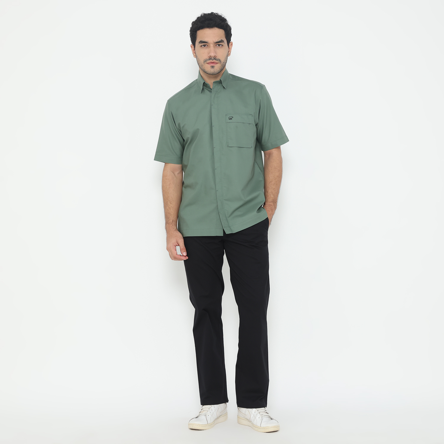 Jack Nicklaus Chester Kemeja Pria Lengan Pendek Regular Fit Laurent Green - Image 2