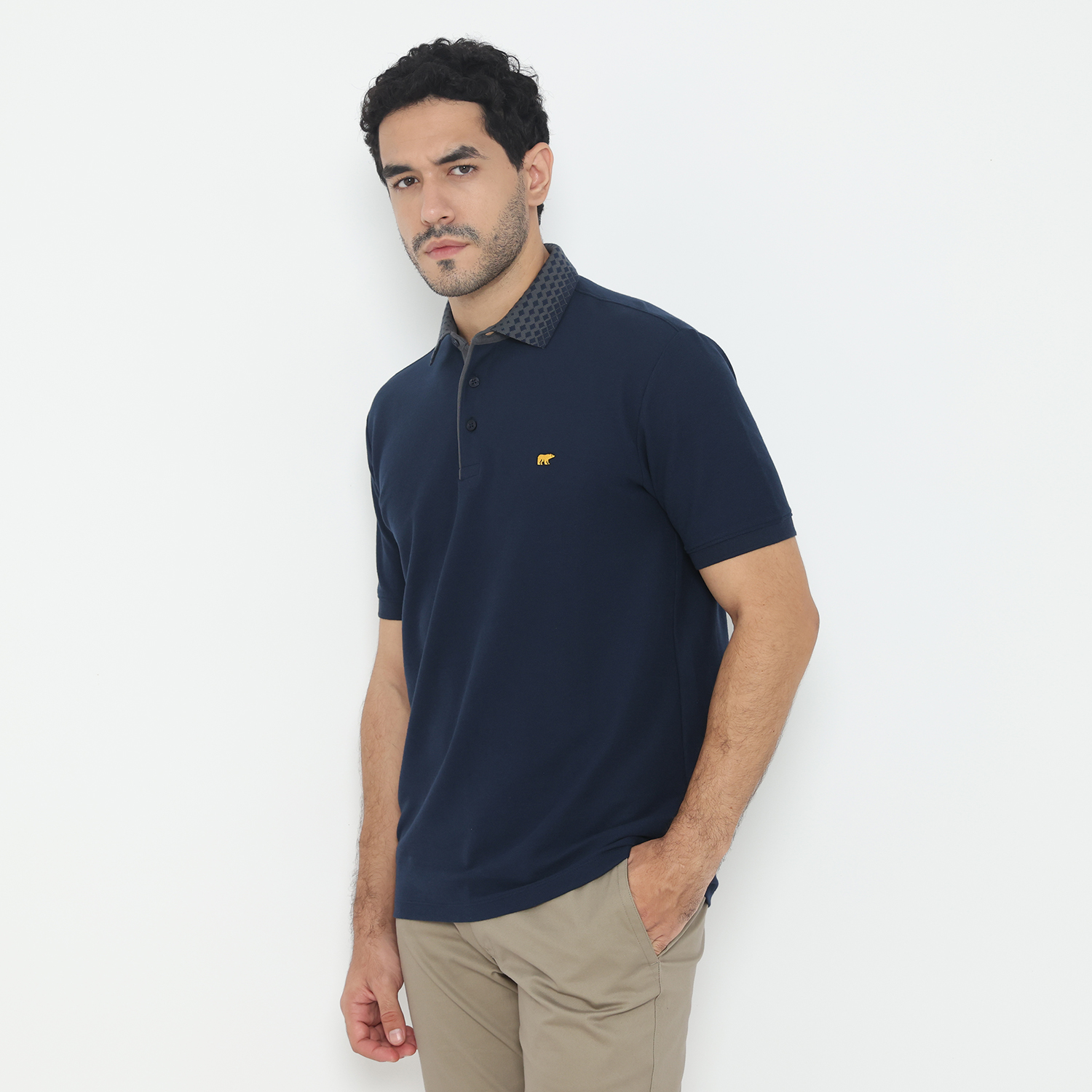 Jack Nicklaus Prospero Polo Shirt Pria Regular Fit Navy - Image 2