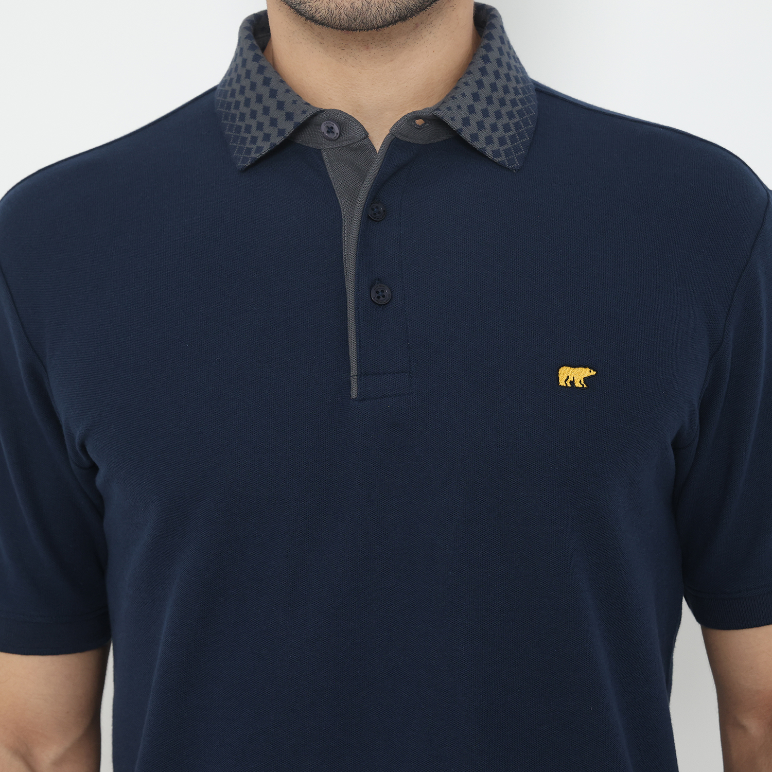 Jack Nicklaus Prospero Polo Shirt Pria Regular Fit Navy - Image 5