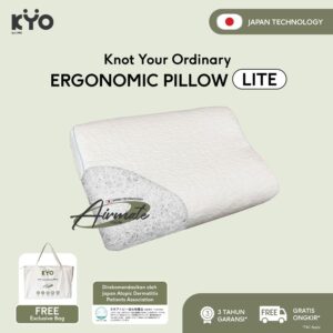 KYO Knot Your Ordinary Ergonomic Airmate Pillow Lite / Bantal Bihun / Bantal Anak / Bantal Dewasa / Bantal Tidur / Bantal Ergonomis ( Soft )