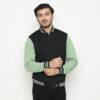 d&f Jaket Bomber Pria - Hitam Hijau Mint