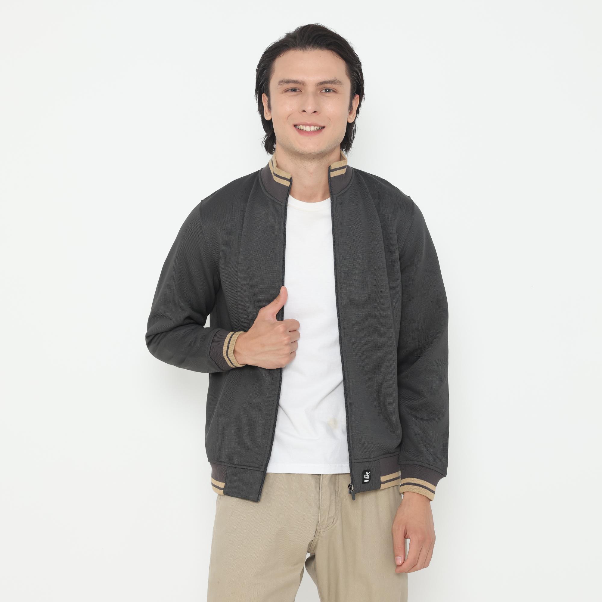 d&f Jaket Bomber Pria – Abu tua