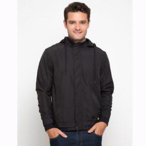 d&f Jaket pria parka - Parasut Hitam