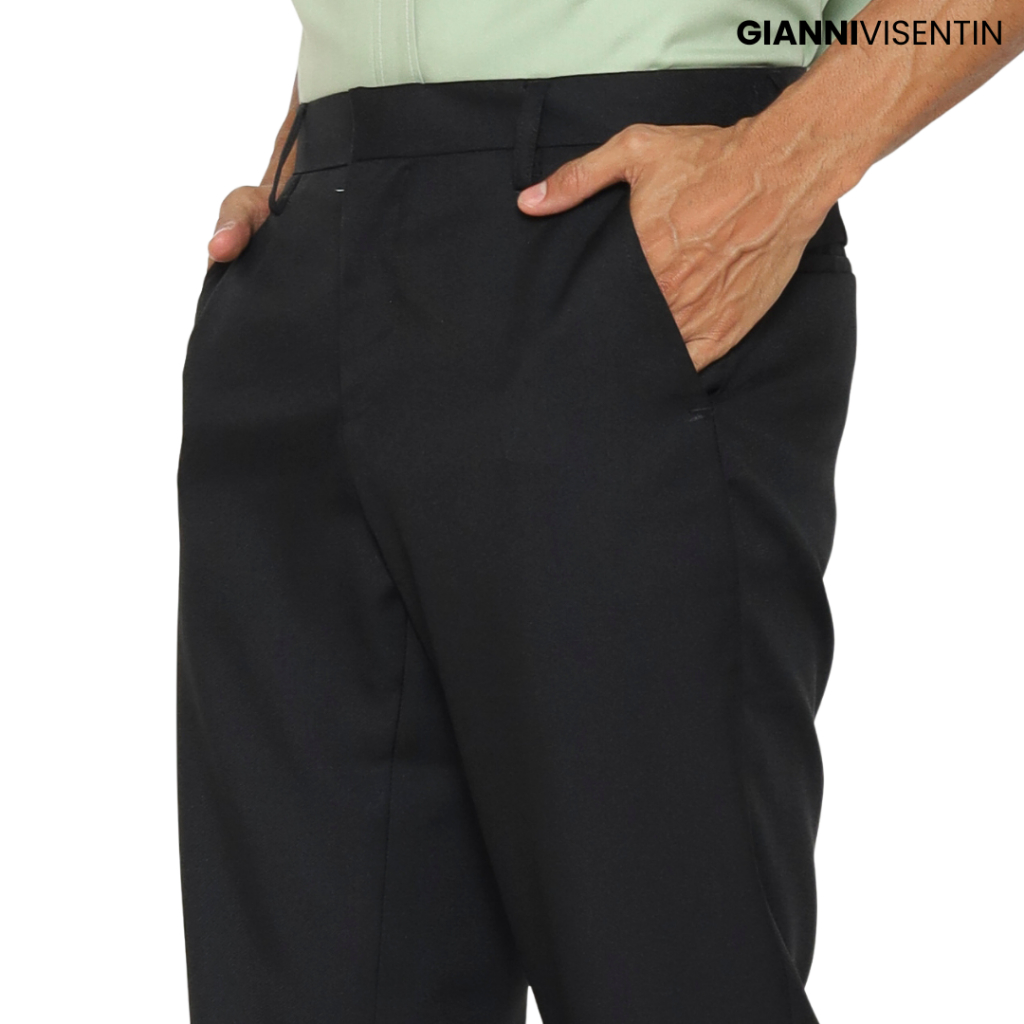 Gianni Visentin - Celana Bahan Formal Stretch Regular Pria - 2142 - Image 2