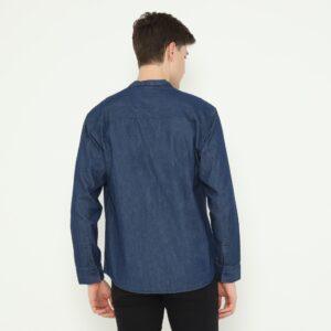 d&f kemeja pria - denim blue