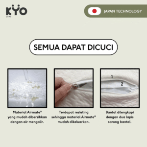 KYO Knot Your Ordinary Airmate Ergonomic Pillow / Bantal Bihun / Bantal Dewasa / Bantal Tidur / Bantal Ergonomis ( Soft , Medium dan Firm )