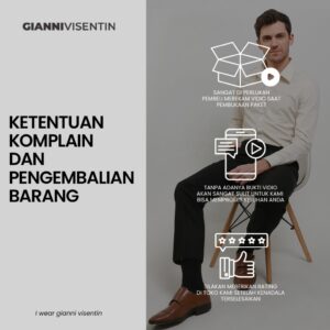 Gianni Visentin - Celana Bahan Formal Stretch Regular Pria - 2142