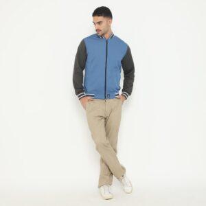 d&f Jaket Bomber pria - Dark blue abu