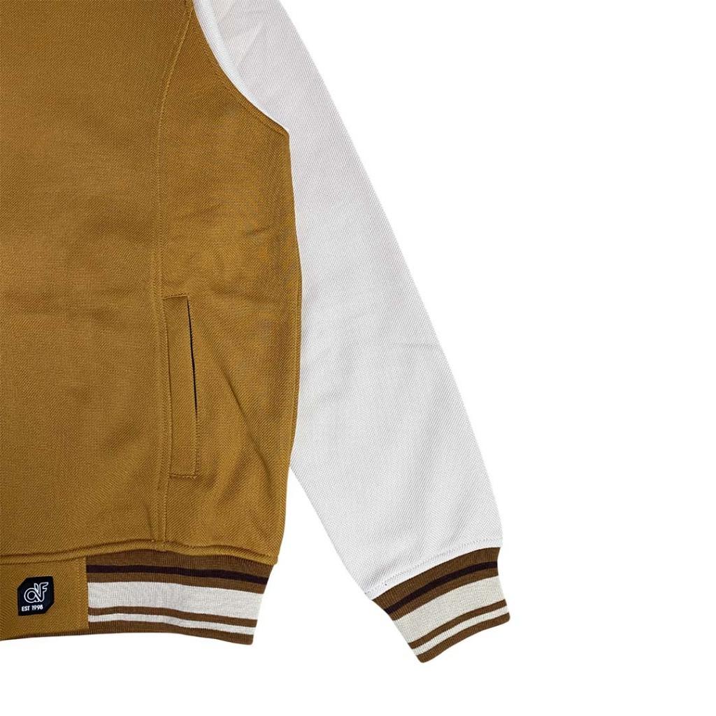 d&f CVC Jaket Bomber cut & swen pria - Cream - Image 3