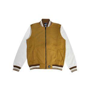 d&f CVC  Jaket Bomber cut & swen pria - Cream