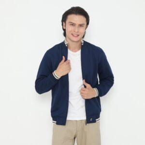 d&f Jaket Biker pria - Navy