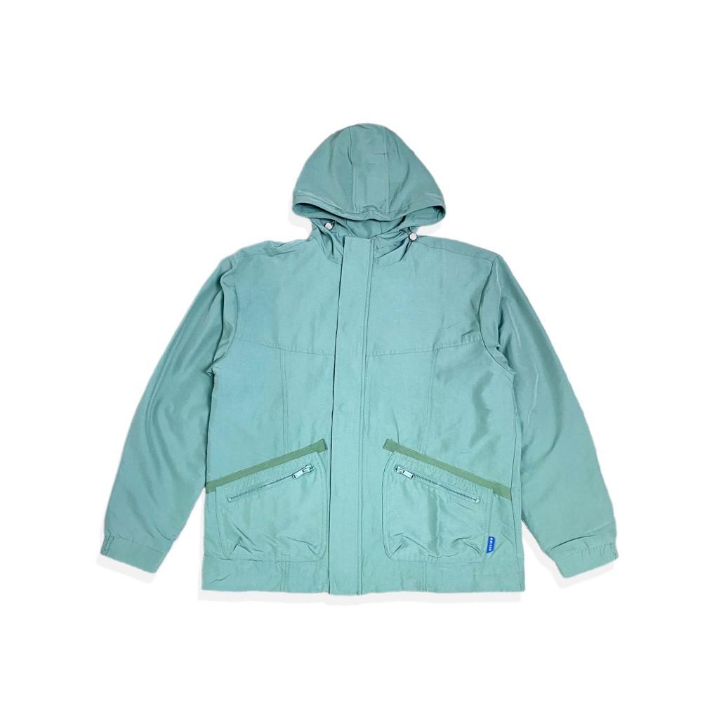 d&f Jaket pria parachute anorak - Olive