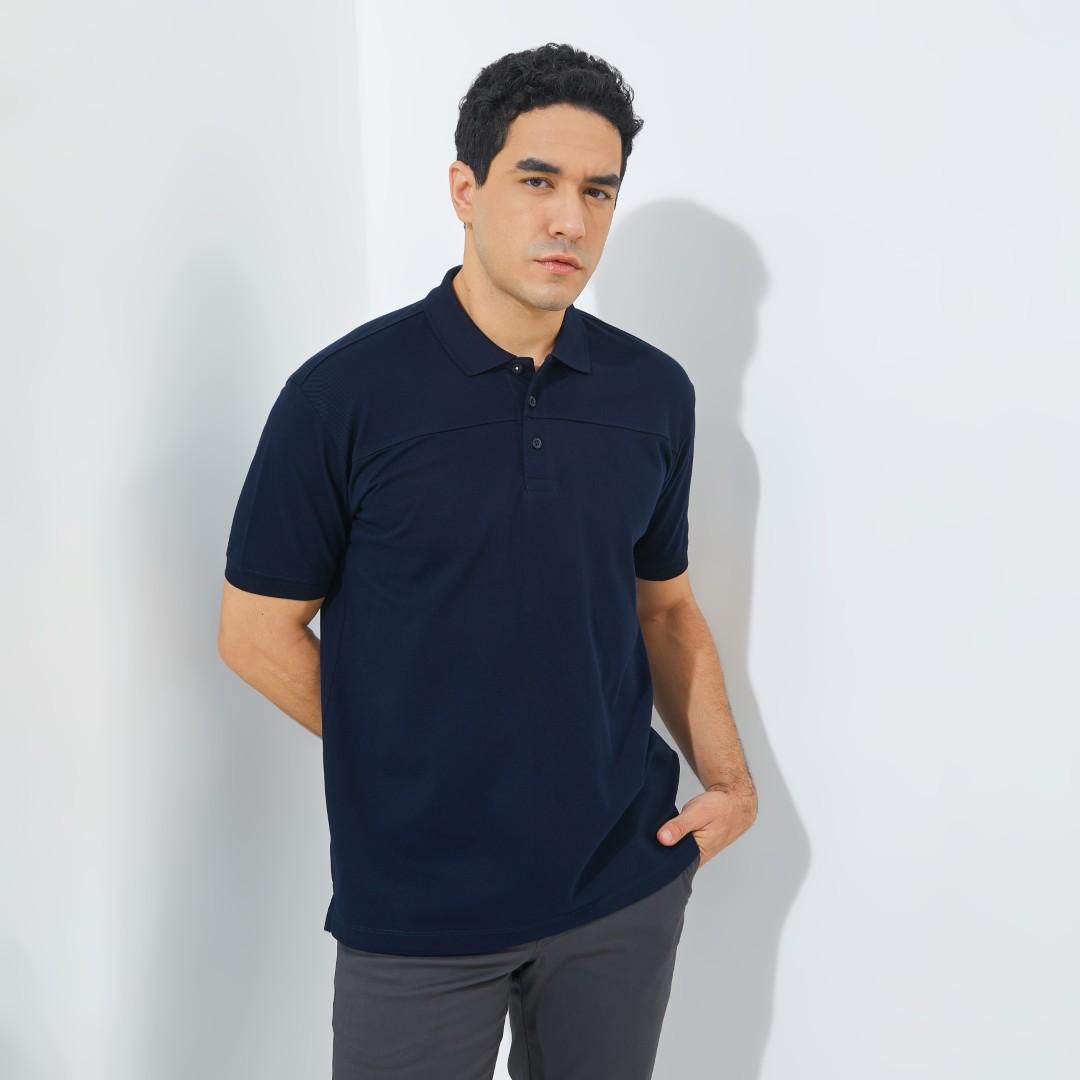 Jack Nicklaus Apache Polo Shirt Pria Regular Fit Navy