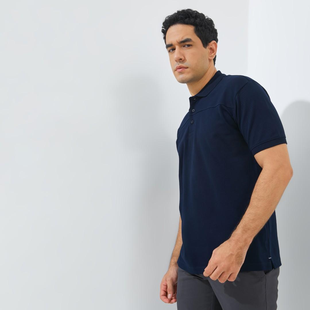 Jack Nicklaus Apache Polo Shirt Pria Regular Fit Navy - Image 2