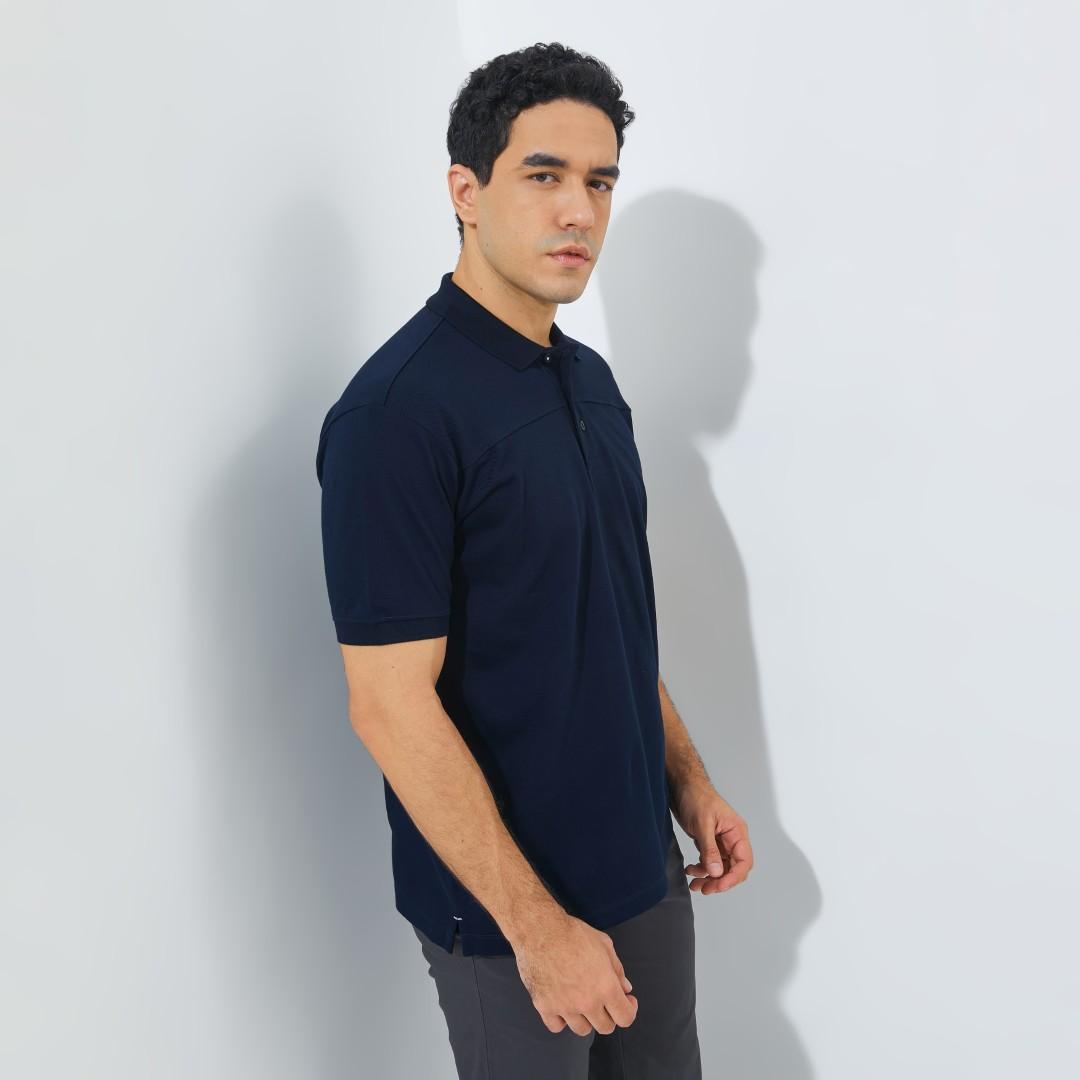Jack Nicklaus Apache Polo Shirt Pria Regular Fit Navy - Image 3