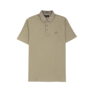 Jack Nicklaus Edgar Polo Shirt Pria Regular Fit Sponge Khaki