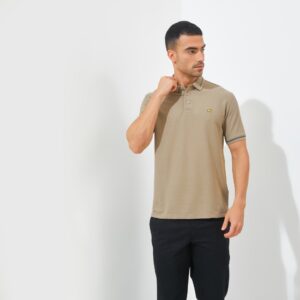 Jack Nicklaus Hubert Polo Shirt Pria Regular Fit Medium Brown