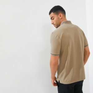 Jack Nicklaus Hubert Polo Shirt Pria Regular Fit Medium Brown