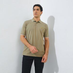 Jack Nicklaus Mandela Polo Shirt Pria Regular Fit Khaki