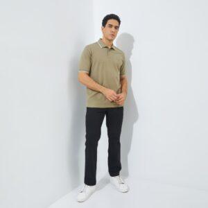 Jack Nicklaus Mandela Polo Shirt Pria Regular Fit Khaki