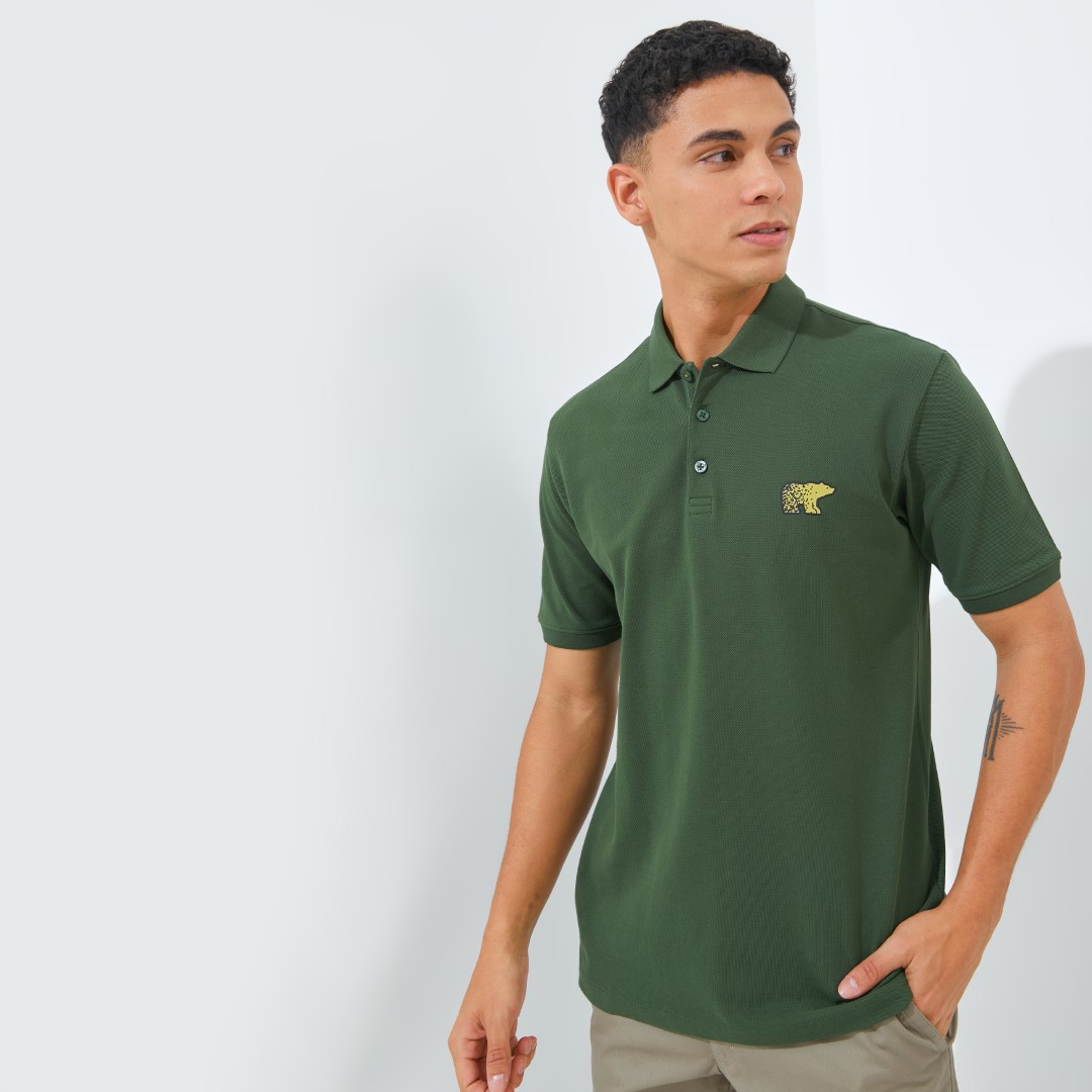Jack Nicklaus Matrix Polo Shirt Pria Regular Fit Evergreen - Image 3