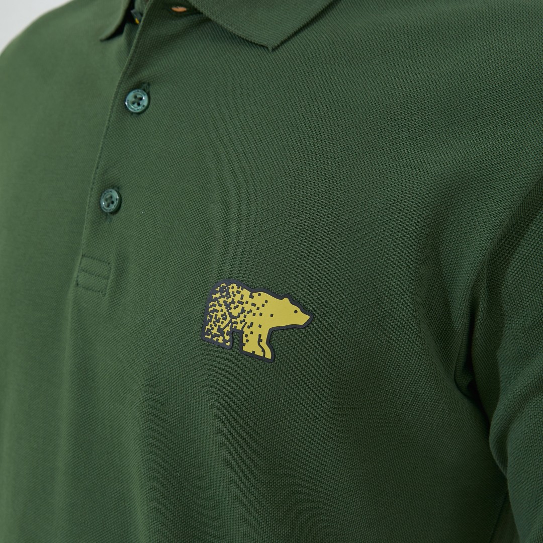 Jack Nicklaus Matrix Polo Shirt Pria Regular Fit Evergreen - Image 5