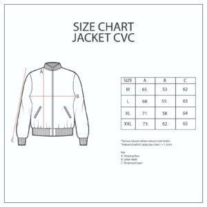 d&f CVC Jaket bomber pria - Sky blue cream