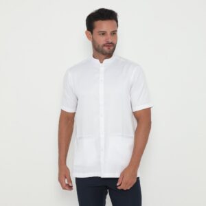 Jobb Ahsan Baju Koko Pria Lengan Pendek Regular Fit Putih